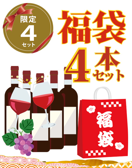 濃厚！高評価のしっかり赤ワイン4本セット