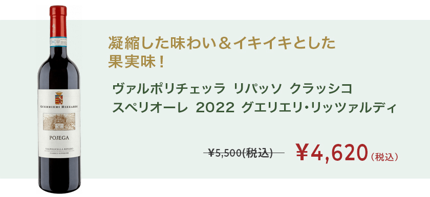 ヴァルポリチェッラ リパッソ クラッシコ スペリオーレ 2022 グエリエリ･リッツァルディ